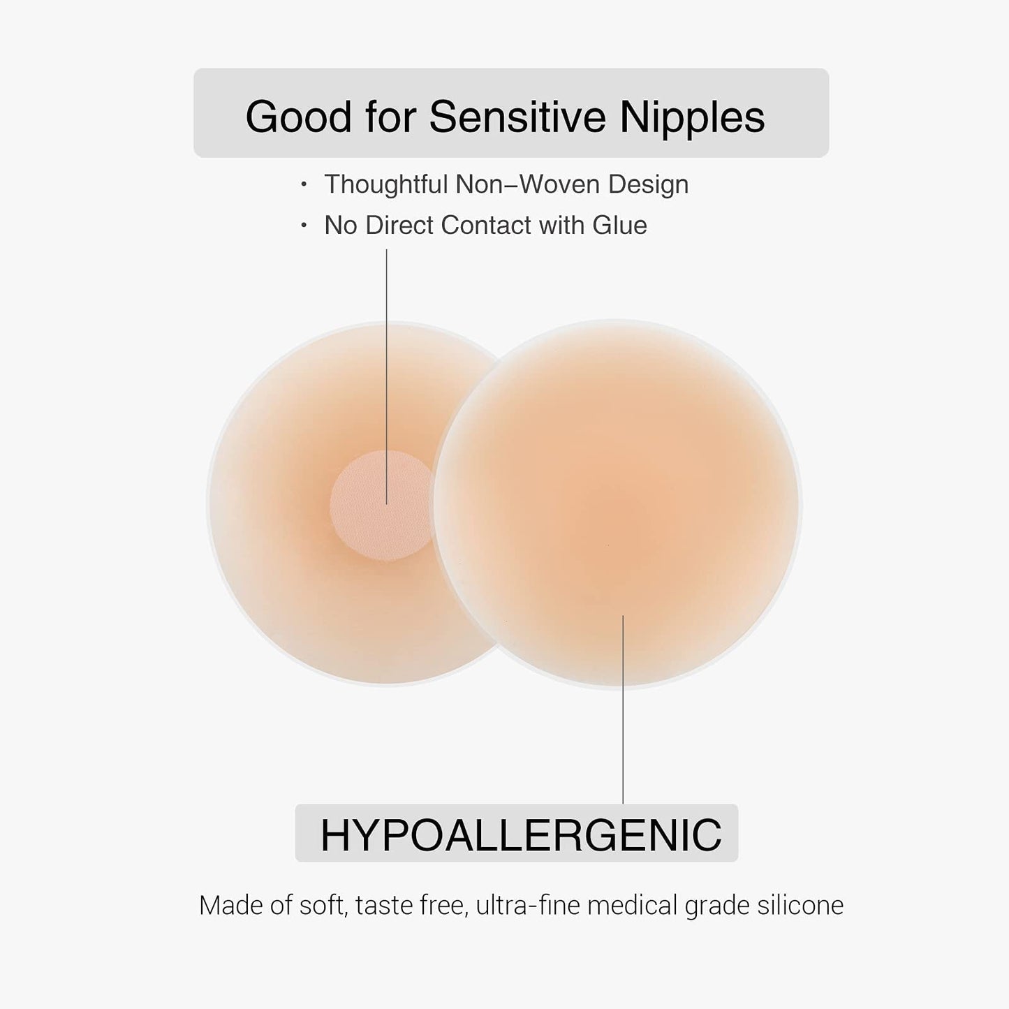 VOCH GALA 5 Pairs Nipple Cover for Women Reusable, Adhesive Silicone Nipple Pasties, Sticky Bra Pasties Petals