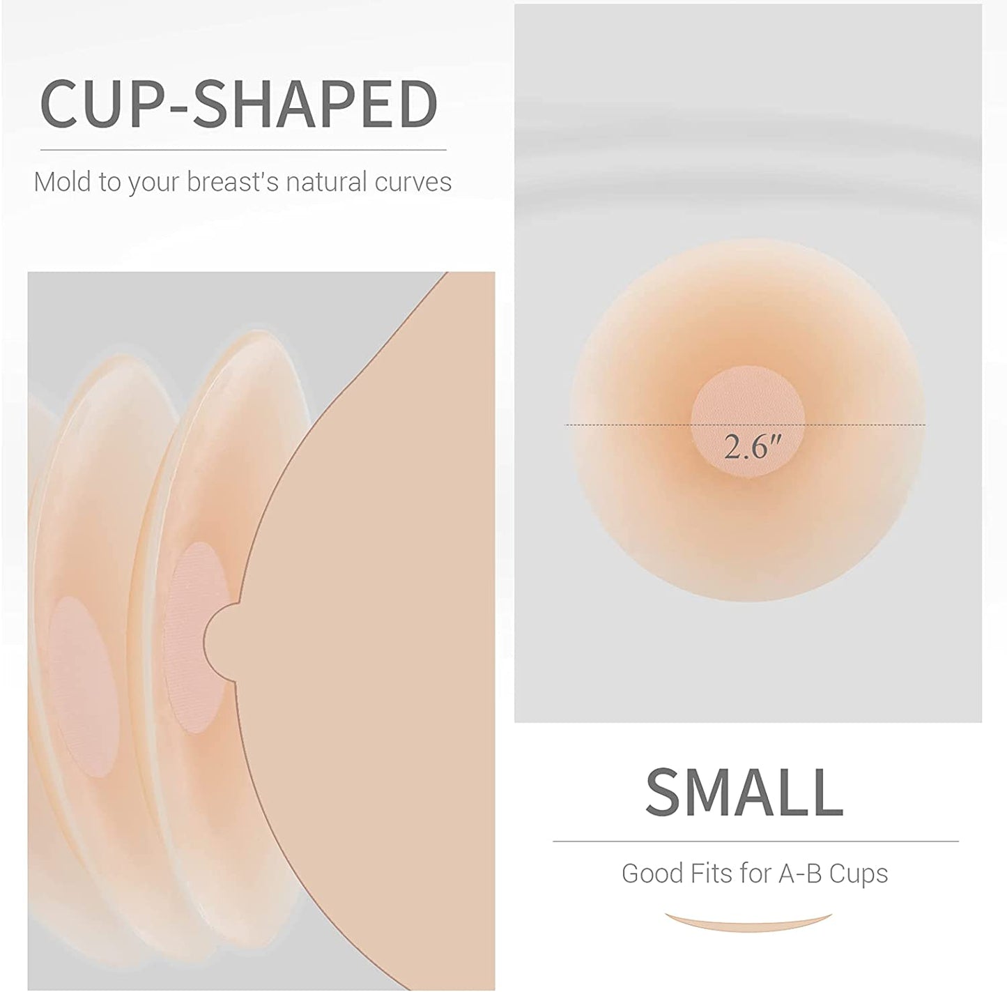 VOCH GALA Nipple Cover 4 Pairs, Silicone Breast Petals, Nipple Pasties for Women Reusable, Small Size for A-B, Storege Box