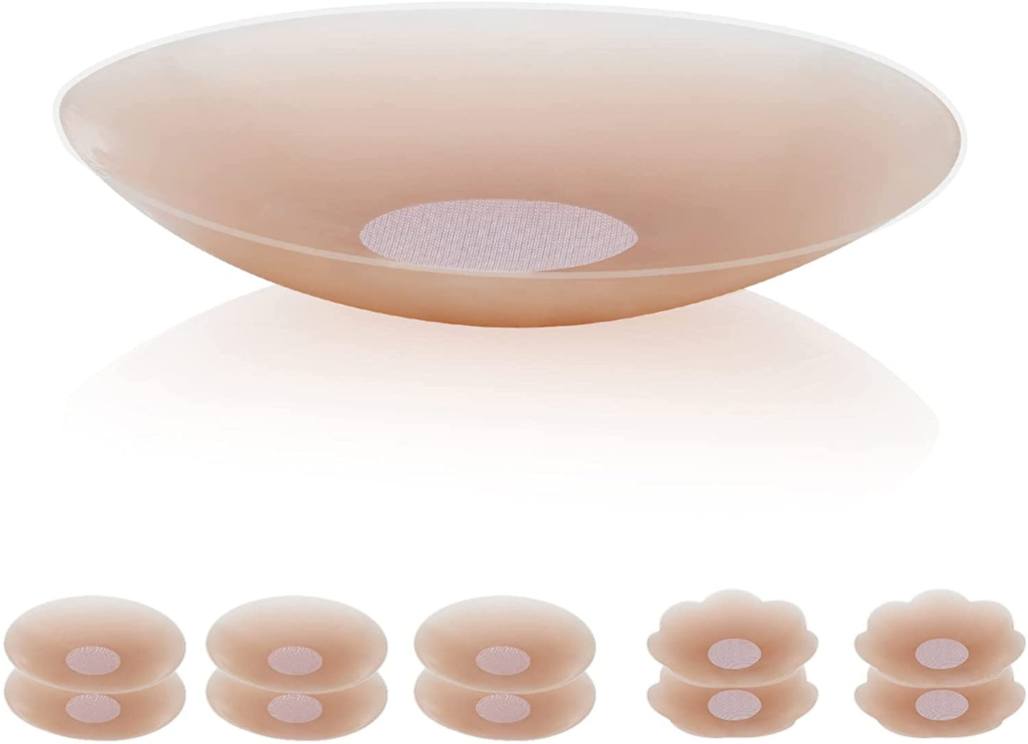VOCH GALA Nipple Cover 4 Pairs, Silicone Breast Petals, Nipple Pasties for Women Reusable, Small Size for A-B, Storege Box